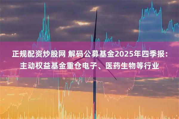 正规配资炒股网 解码公募基金2025年四季报：主动权益基金重仓电子、医药生物等行业